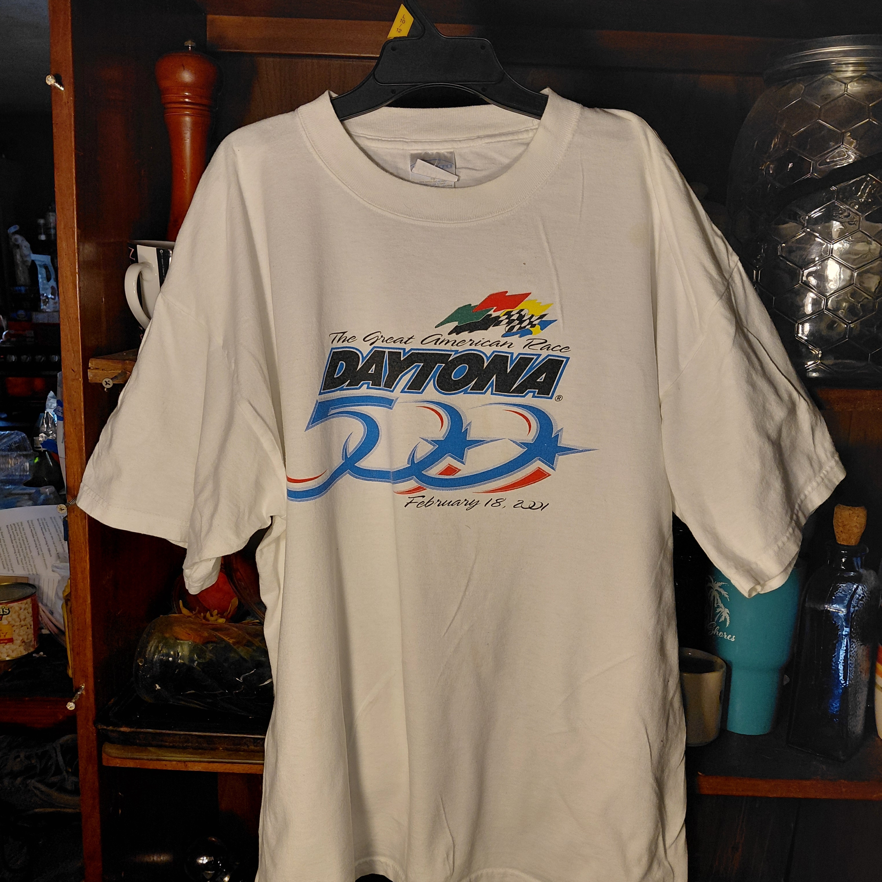 Gildan White Daytona 500 Short Sleeve Tee Gildan White Daytona 500 Short Sleeve Tee